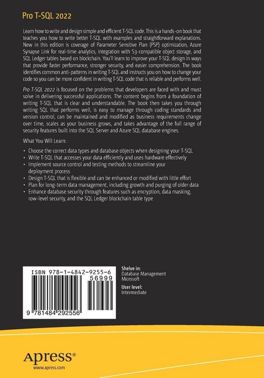 Produktbild: Pro T-SQL 2022
