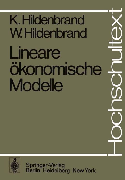 Produktbild: Lineare &ouml;konomische Modelle