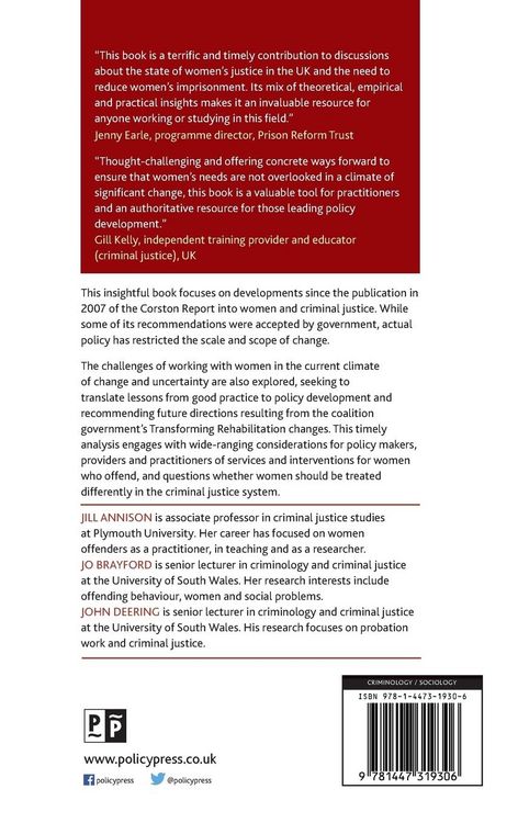Produktbild: Women and criminal justice