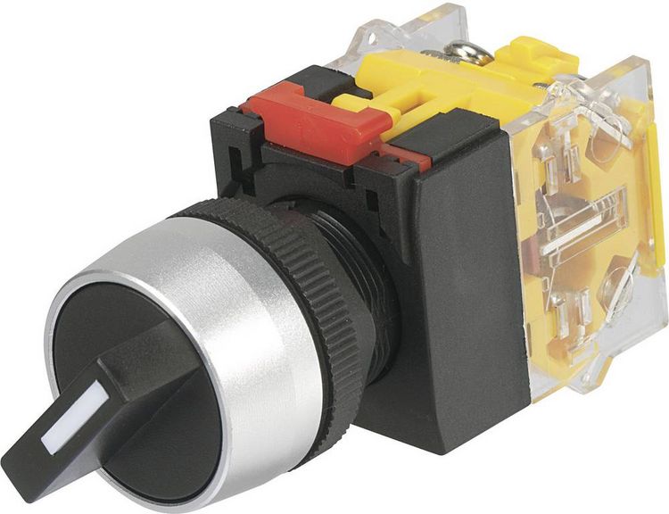 Produktbild: TRU COMPONENTS LAS0-A3Y-20X/33 Drehschalter 250 V/AC 5 A Schaltpositionen 3 2 x 45 &deg; IP40 1 St.