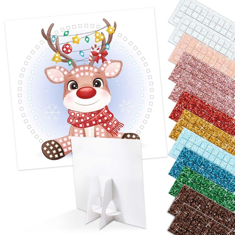 Produktbild: URSUS Moosgummi-Mosaik "Glitter - Rentier"
