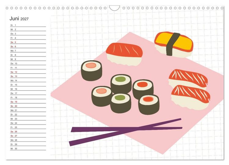 Produktbild: Fast Food Illustration (Wandkalender 2027 DIN A3 quer), CALVENDO Monatskalender