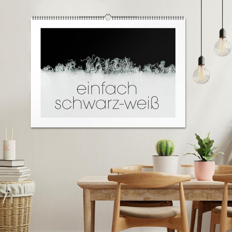 Produktbild: einfach schwarz-wei&szlig; (Wandkalender 2026 DIN A2 quer), CALVENDO Monatskalender