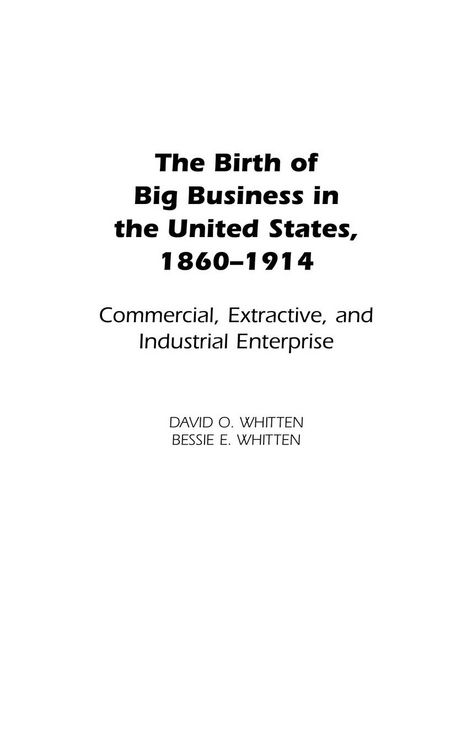 Produktbild: The Birth of Big Business in the United States, 1860-1914