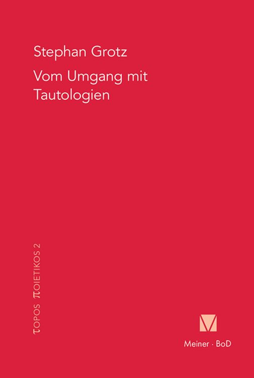 Produktbild: Vom Umgang mit Tautologien