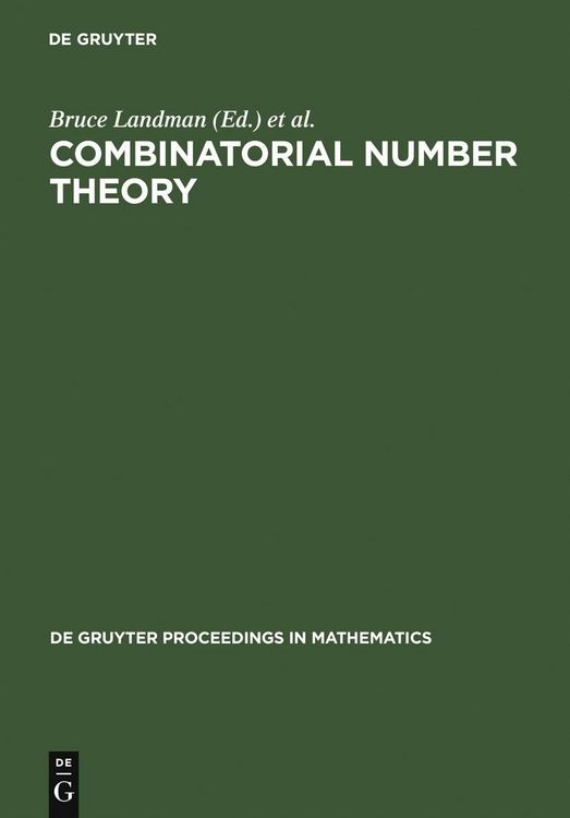 Produktbild: Combinatorial Number Theory
