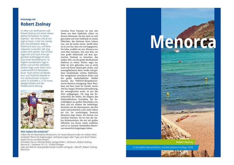 Produktbild: MICHAEL M&Uuml;LLER Reisef&uuml;hrer Menorca