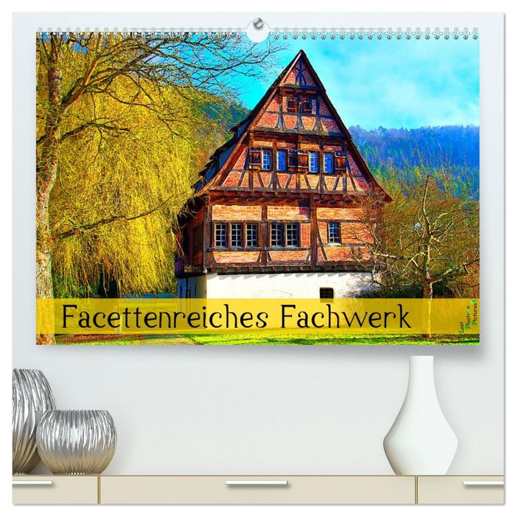 Produktbild: Facettenreiches Fachwerk (hochwertiger Premium Wandkalender 2026 DIN A2 quer), Kunstdruck in Hochglanz
