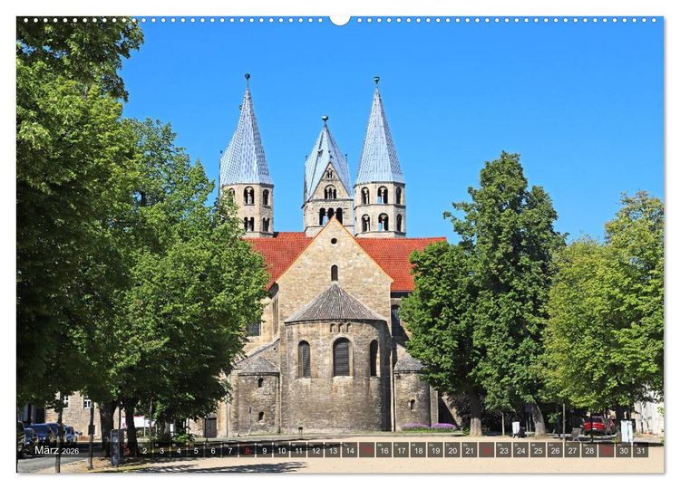 Produktbild: Stra&szlig;e der Romanik im Harz - eine Rundreise von Magdeburg in den Harz (hochwertiger Premium Wandkalender 2026 DIN A2 quer), Kunstdruck in Hochglanz
