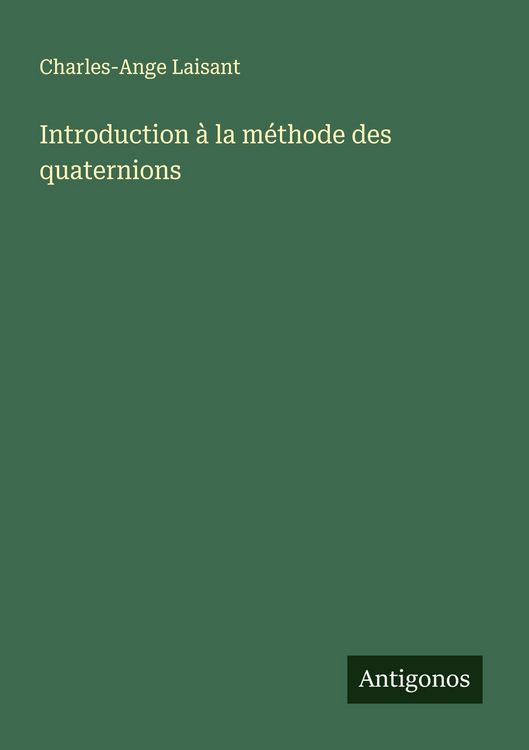 Produktbild: Introduction &agrave; la m&eacute;thode des quaternions