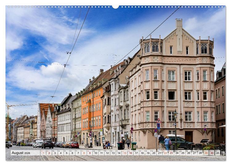 Produktbild: Augsburg Impressionen (hochwertiger Premium Wandkalender 2026 DIN A2 quer), Kunstdruck in Hochglanz