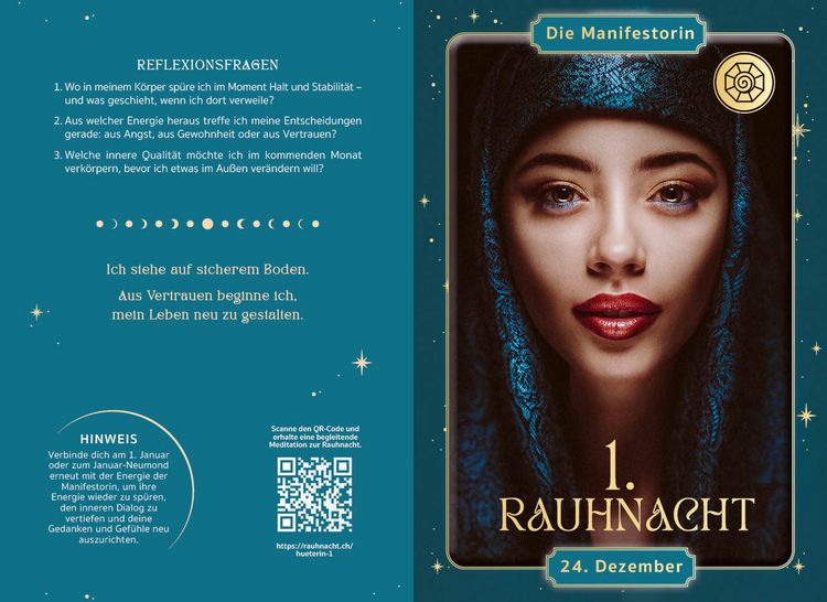 Produktbild: Kartenset: H&uuml;terinnen der Rauhn&auml;chte | mit Ritualen, Affirmationen und Videomeditationen