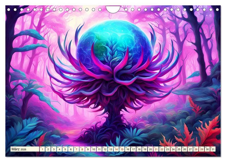 Produktbild: Pflanzenkosmos - Pflanzen wie aus einer anderen Welt (Wandkalender 2026 DIN A4 quer), CALVENDO Monatskalender