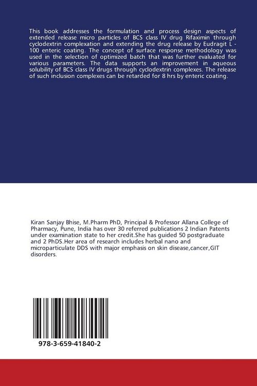 Produktbild: Formulation Development of Extended Released Rifaximin Micro-particles