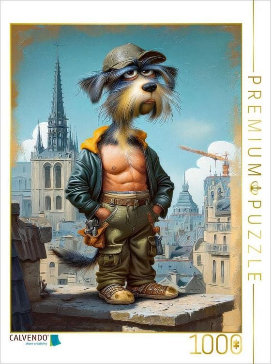 Produktbild: CALVENDO Puzzle Als flinker Dachdecker komme ich hoch hinaus | 1000 Teile Lege-Gr&ouml;&szlig;e 64x48cm Foto-Puzzle f&uuml;r gl&uuml;ckliche Stunden