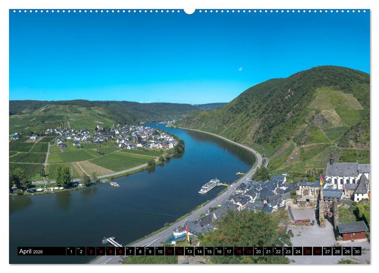 Produktbild: Die Mosel zwischen Bremm und Koblenz (hochwertiger Premium Wandkalender 2026 DIN A2 quer), Kunstdruck in Hochglanz