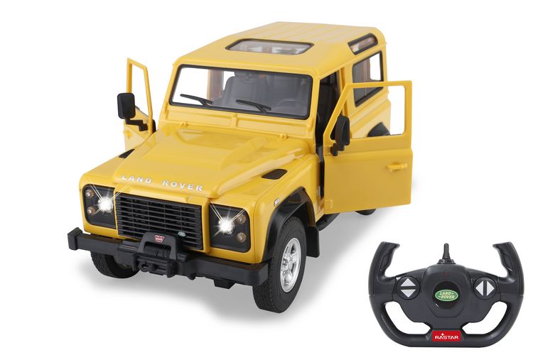 Produktbild: Land Rover Defender 1:14 gelb 2,4GHz T&uuml;r manuell