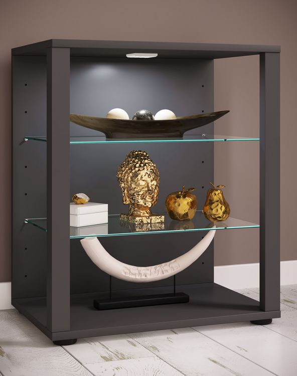 Produktbild: Holz Glas Stand Vitrine Sammelvitrine Glasol S