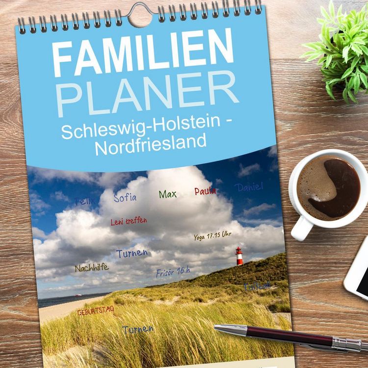Produktbild: Familienplaner 2026 - Schleswig-Holstein - Nordfriesland mit 5 Spalten (Wandkalender, 21 x 45 cm) CALVENDO