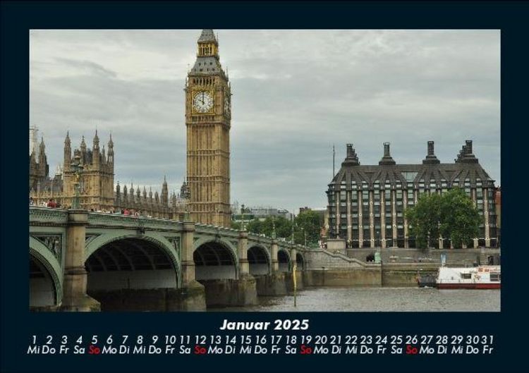 Produktbild: London 2025 Fotokalender DIN A5