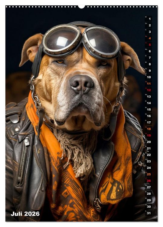 Produktbild: Stylische Hunde (hochwertiger Premium Wandkalender 2026 DIN A2 hoch), Kunstdruck in Hochglanz