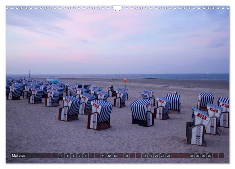 Produktbild: Ostfriesische Inseln - Borkum, Norderney, Juist, Baltrum, Langeoog, Spiekeroog, Wangerooge (Wandkalender 2026 DIN A3 quer), CALVENDO Monatskalender