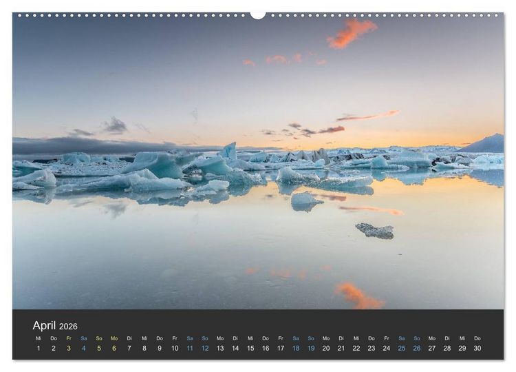 Produktbild: Island (Wandkalender 2026 DIN A2 quer), CALVENDO Monatskalender