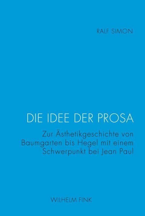 Produktbild: Die Idee der Prosa