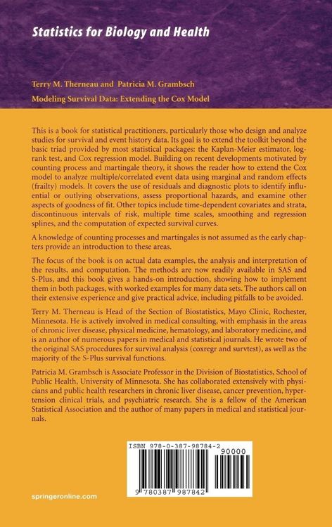 Produktbild: Modeling Survival Data: Extending the Cox Model