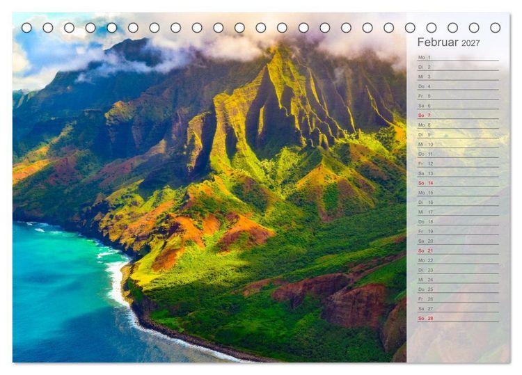 Produktbild: Malerisches Hawaii (Tischkalender 2027 DIN A5 quer), CALVENDO Monatskalender
