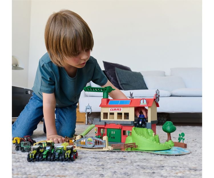 Produktbild: Majorette Claas Farmyard + 3 Vehicles Bauernhof-Station