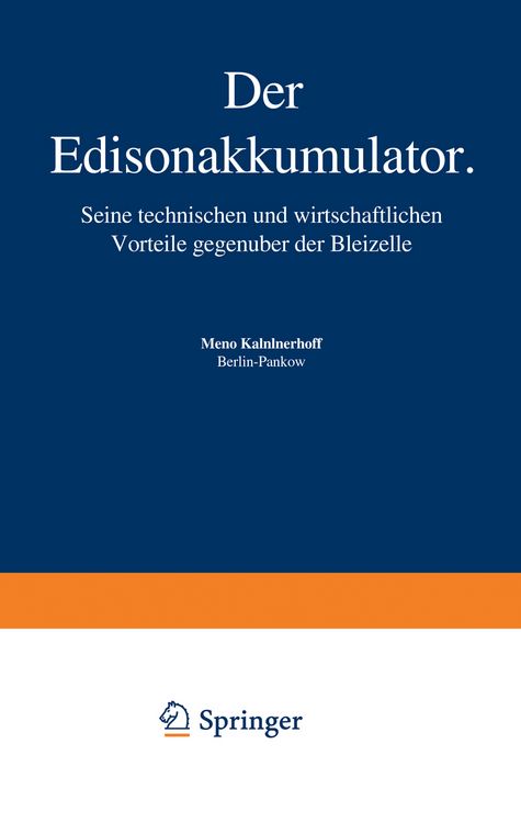Produktbild: Der Edisonakkumulator