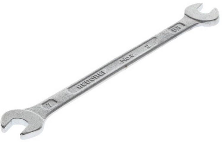 Produktbild: Doppelmaulschl&uuml;ssel 6 5,5x7mm L.122mm verchr.GEDORE