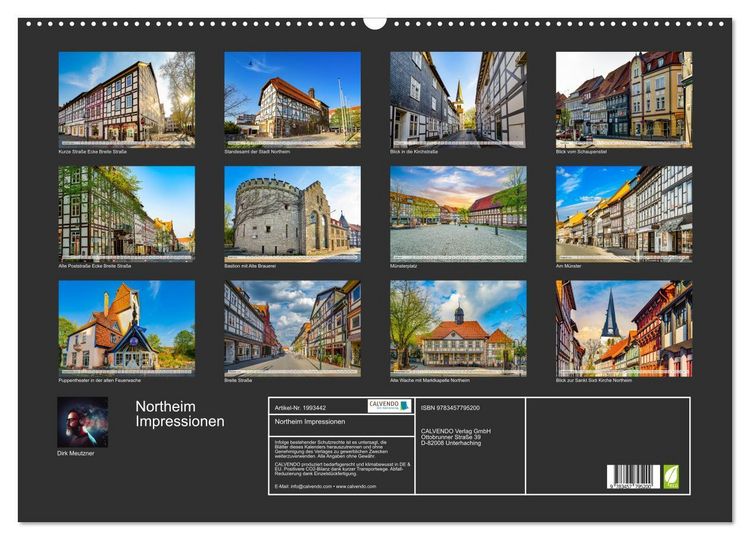 Produktbild: Northeim Impressionen (Wandkalender 2026 DIN A2 quer), CALVENDO Monatskalender