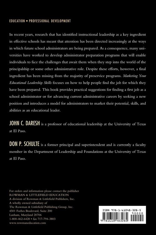 Produktbild: Marketing Your Educational Leadership Skills
