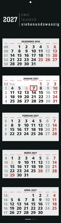 Produktbild: 5-Monatskalender Black 2027