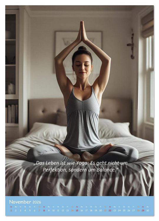 Produktbild: Yoga im Bett (Wandkalender 2026 DIN A4 hoch), CALVENDO Monatskalender