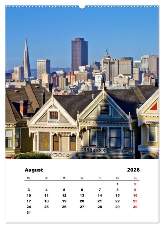 Produktbild: SAN FRANCISCO im Sommer (hochwertiger Premium Wandkalender 2026 DIN A2 hoch), Kunstdruck in Hochglanz