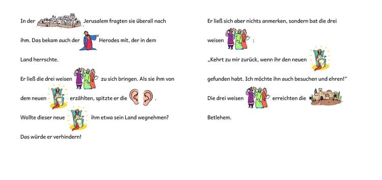 Produktbild: In einem Stall in Betlehem ... Die Weihnachtsgeschichte in Bildw&ouml;rtern