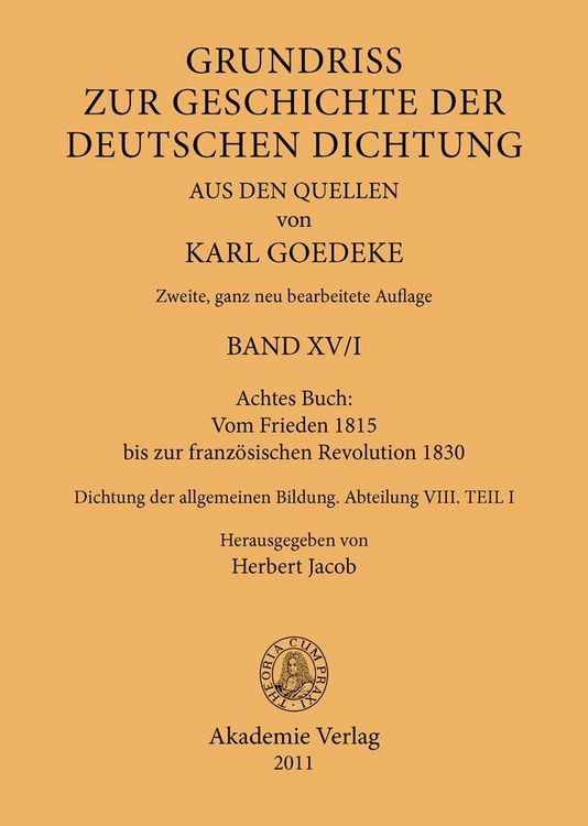 Produktbild: Achtes Buch: Vom Frieden 1815 bis zur franz&ouml;sischen Revolution 1830
