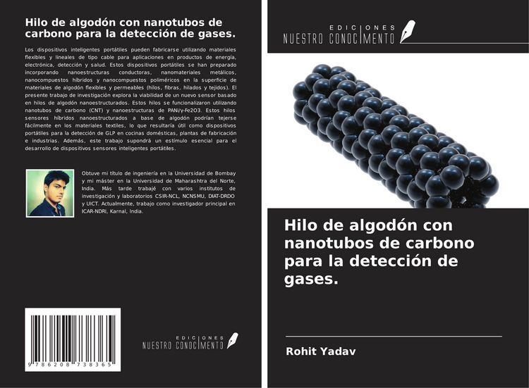 Produktbild: Hilo de algod&oacute;n con nanotubos de carbono para la detecci&oacute;n de gases.