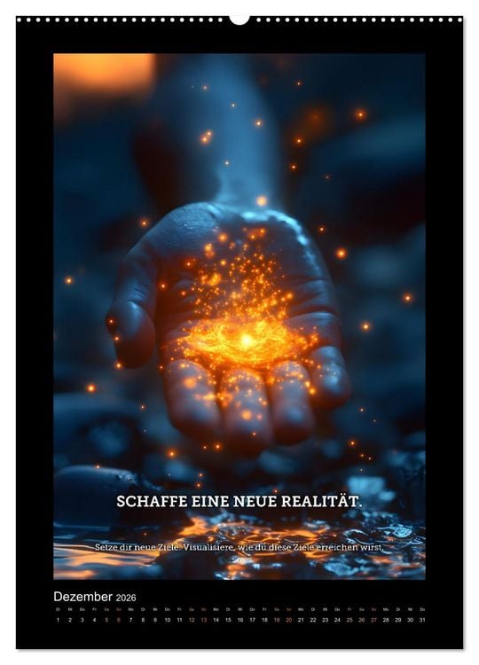 Produktbild: Vom Tr&auml;umen zum Tun! - Erschaffe dir in 12 Monaten dein Million&auml;rs-Mindset. (hochwertiger Premium Wandkalender 2026 DIN A2 hoch), Kunstdruck in Hochglanz