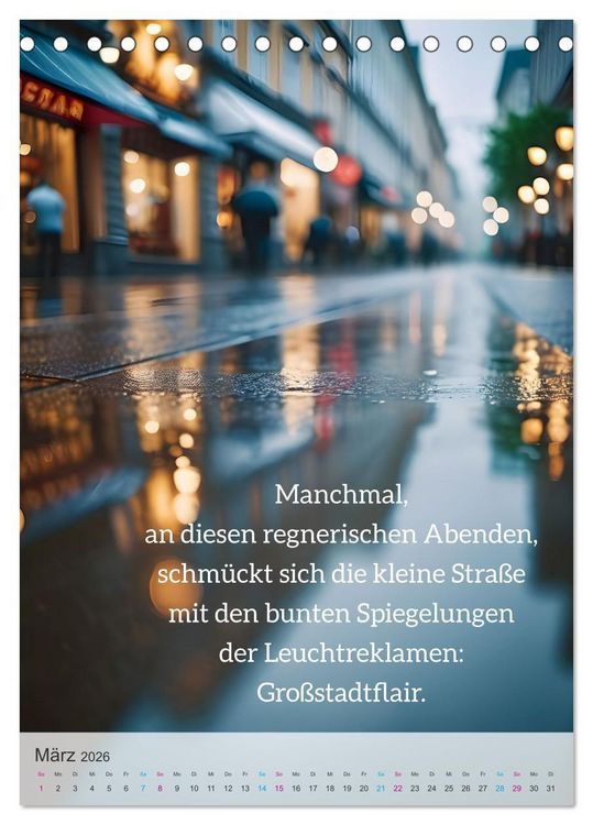 Produktbild: Manchmal - Poetische Momentaufnahmen (Tischkalender 2026 DIN A5 hoch), CALVENDO Monatskalender