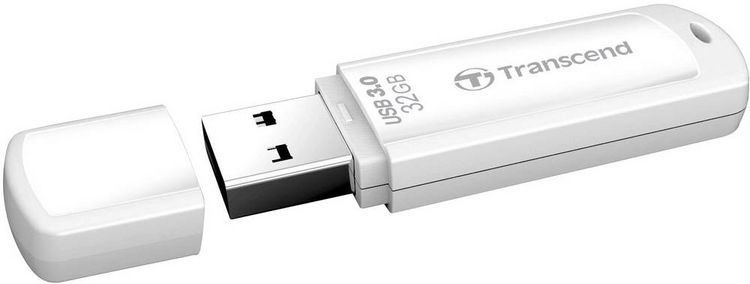 Produktbild: Transcend JetFlash&reg; 730 USB-Stick 32 GB Wei&szlig; TS32GJF730 USB-A (USB 3.2 Gen 1)