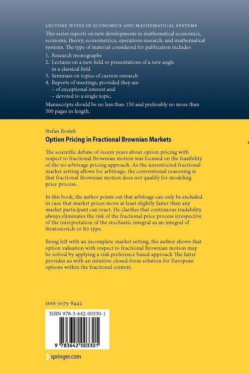 Produktbild: Option Pricing in Fractional Brownian Markets