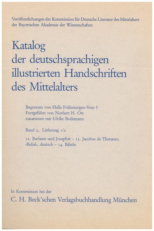 Produktbild: Barlaam und Josaphat. Jacobus de Theramo. "Belial", deutsch. Bibeln