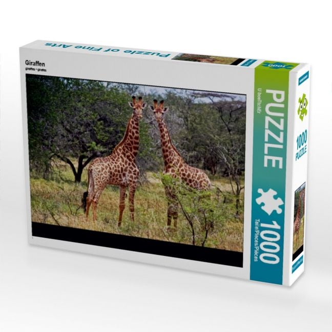 Produktbild: CALVENDO Puzzle Giraffen | 1000 Teile Lege-Gr&ouml;&szlig;e 64x48cm Foto-Puzzle f&uuml;r gl&uuml;ckliche Stunden