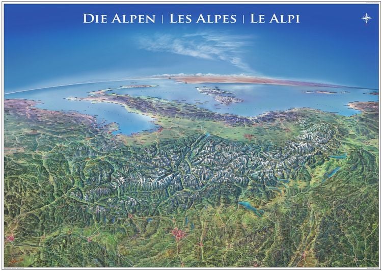 Produktbild: Panorama Alpen Poster