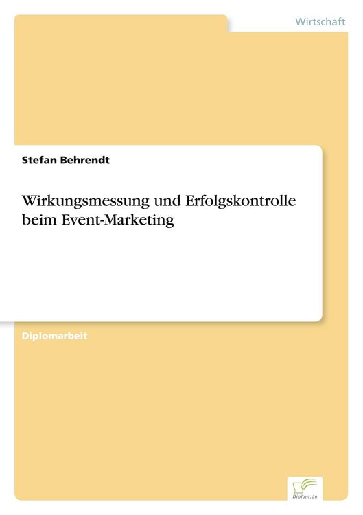 Produktbild: Wirkungsmessung und Erfolgskontrolle beim Event-Marketing