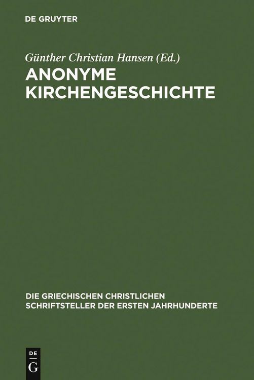 Produktbild: Anonyme Kirchengeschichte